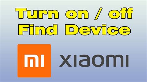 turn off find device xiaomi